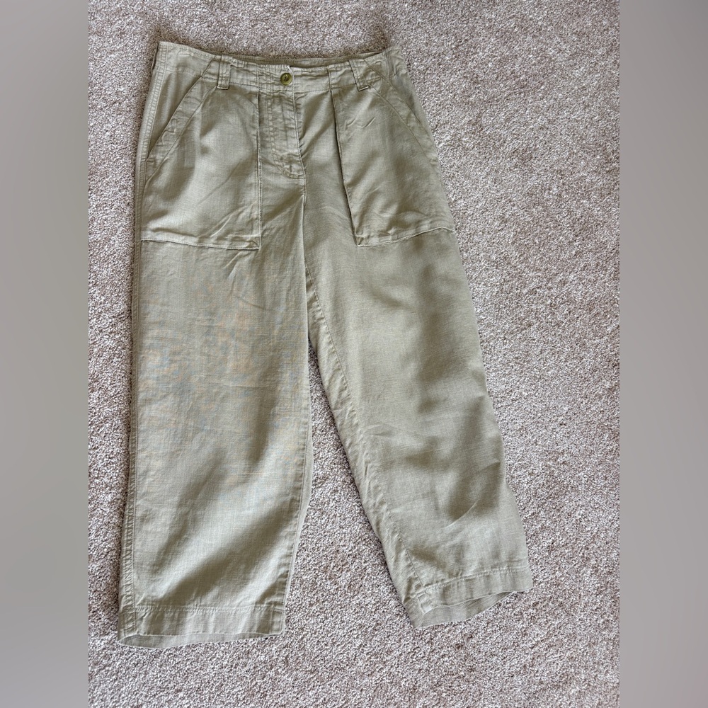 J. Crew Khaki Linen Pants